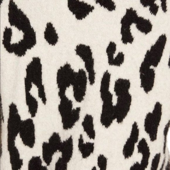 SOMETHING NAVY Leopard V Neck Long Cardigan Sweater Size M NWT - Picture 10 of 11